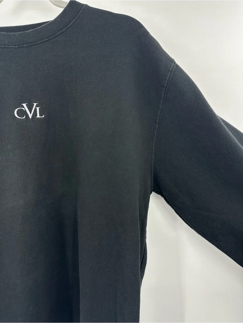 Civil Skate Shop RI Black Crewneck Sweatshirt with CVL Chest Logo